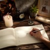 Geyee Leather Guest Book and Pen Stand Set, 10.5" x