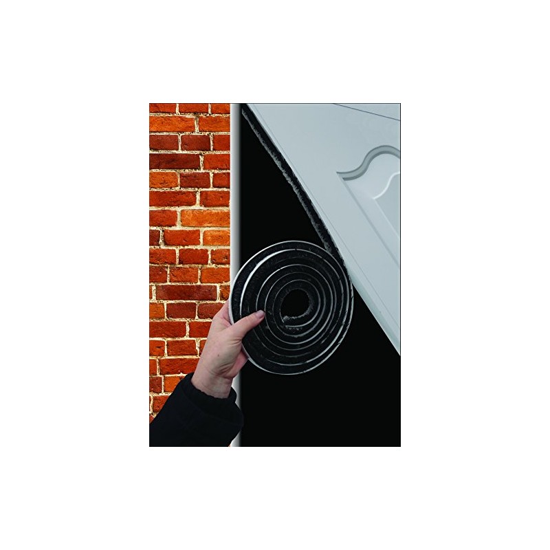 Stormguard 05SR750007MGR Zugluftstopper-Tape, 7 m, selbstklebend, Schwarz