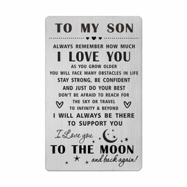 HYHYDHP To My Son Gifts Wallet Card, Son Christmas Cards, I Love You Son from Mum Dad, Son Birthday Gifts, Son Graduation Ideas