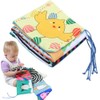Infant Crib Cloth Book Cute Animal Learning Rattle Distorting Mirror