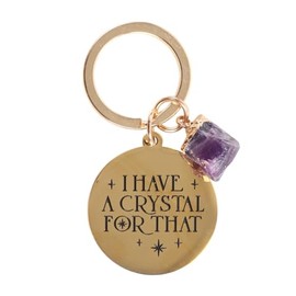 Enhance Your Aura with I Have a Crystal for That Amethyst Crystal Keyring - Crystal Keyring UK, Amethyst Keychain, Healing Crystal Accessories, Gemstone Keyring Gift, Spiritual Keychain
