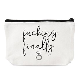 MXXGMYJ Bridal Shower Gifts for Bride Gifts Cosmetic Bag for Women Engagement Gifts for Her Bachelorette Party Favors Funny Wedding Gifts for Newlyweds Bride To Be Gift Makeup Bag Cute Engaged Gifts