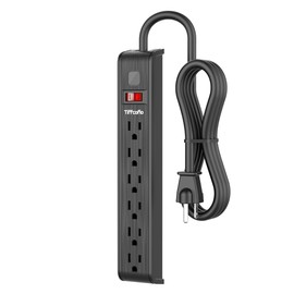 Power Strip Surge Protector, 4 Feet Extension Cord, 600 Joules Surge Protection, Multiple Protection 6 Outlet Strip, ETL Listed
