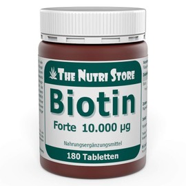 Biotin 10,000 µg Tablets Pack of 180 – Equivalent to a 6 Month Supply