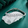 Graduated Cubic Zirconia Tennis Bracelet for Women Men 18K White