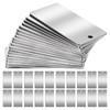 50 Pack Metal Engraving Blanks Stainless Steel Rectangle Blank Tags
