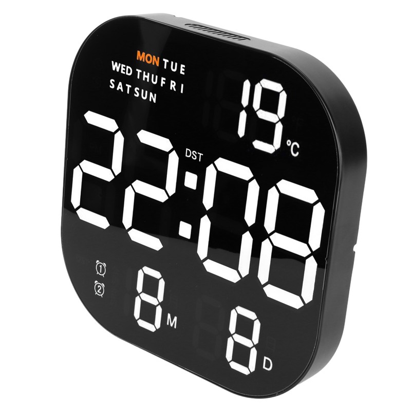 Digital Clock Large Screen LED USB 5V Remote Multifunctional Temperature