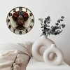 25x25cm Wood Wall Clock with a Felt Pad Back to