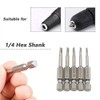 Uacen 5 Piece Magnetic Triangle Screwdriver Bit, S2 Steel Triangular