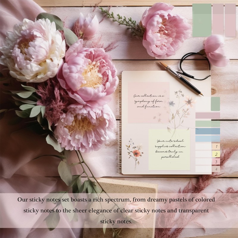 Transparent Sticky Notes,920 Sheets Waterproof Clear Sticky Notes,Clear Post It