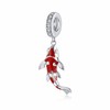 Qings Koi Carp Lucky Red Fish Charm Grain Bead 925
