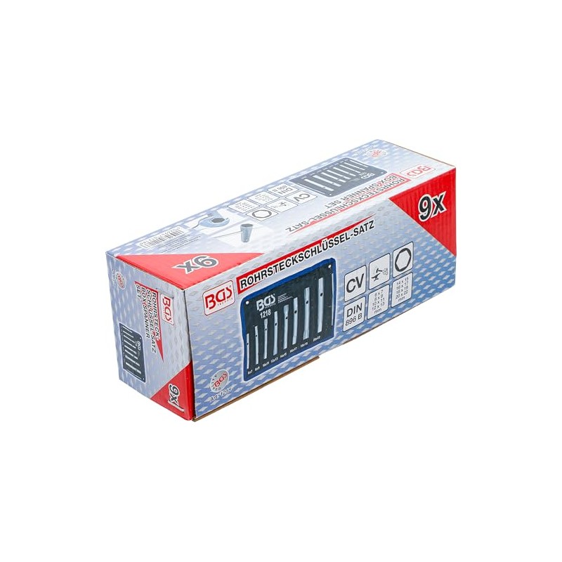 BGS technic 1218 - Juego de llaves de tubo (8