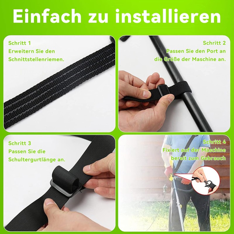 HAFRILY Shoulder Strap Adjustable Brush Cutter Strap Removable Shoulder Strap