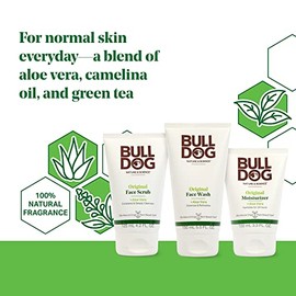 Bulldog Mens Skincare and Grooming Original Full Face Kit with Moisturizer, Face Wash & Face Scrub