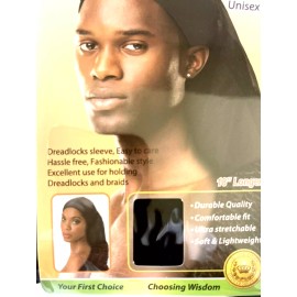 Beauty Town Super Long and Stretchy Spandex Open Cap-Tube for Dreadlocks and Braids - Unisex