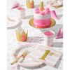 Creative Converting Stripe and Dots 1st Birthday Lunch Napkins, Pink/Gold,