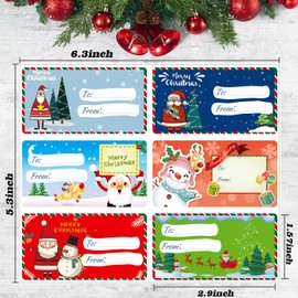 Christmas Gift Tags 120 Pcs Christmas Stickers Labels,Christmas Tags Labels Self Adhesive Christmas Tags Stickers Christmas Name Gift Labels Gift Tags for Christmas Presents