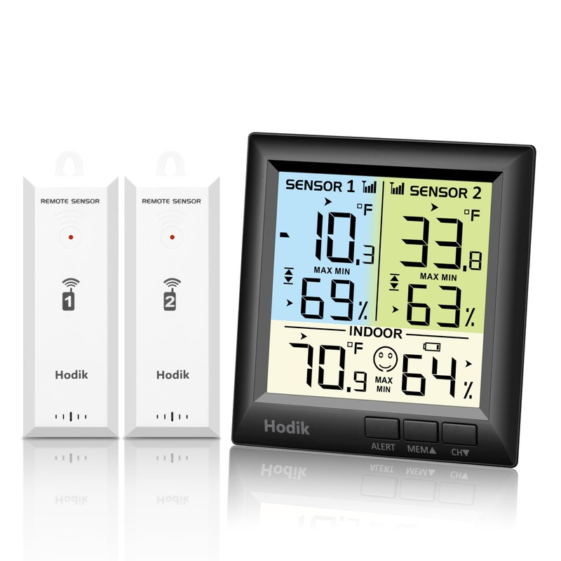 Wireless Freezer Thermometer with Alarm Refrigerator Thermometer, Fridge Freezer Alarm
