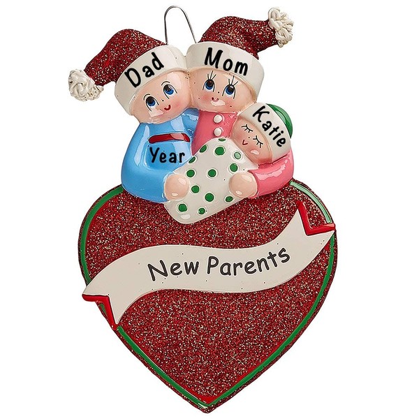 Personalized New Parents Ornament 2024 – Fast & Free 24h