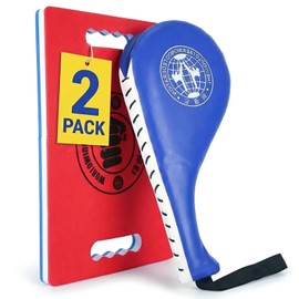 2-in-1 Taekwondo Training Set: Rebreakable Breaking Board & Kick Target Pad, Taekwondo Breaking Boards for Kids& Adults, Martial Arts Karate Boxing Sparring Gear