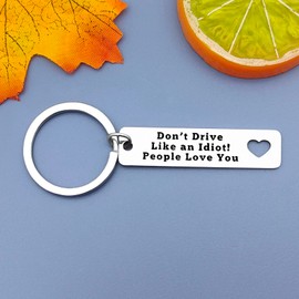 Jielahua New Driver Keyring Drive Safe Keyring Sweet Sixteen Gift Keyring First Car Key Chain Teen Daughter Gift Trucker Gift Birthday Gift Girl Key Chain Driver Keyring for Son Daughter Boyfriend