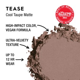 URBAN DECAY 24/7 Eyeshadow Compact - Award-Winning & Long-Lasting Eye Makeup - Up to 12 Hour Wear - Ultra-Blendable, Pigmented Color - Vegan Formula – Tease (Cool Taupe Matte)