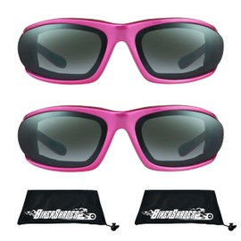 Bikershades Pink Motorcycle Riding Glasses Foam Padded SMALL for Women and Girls4