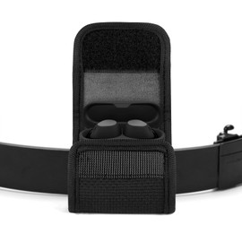 Geekria Earbuds Pouch with Belt Loop Compatible with Jabra Elite 10, Elite 8, Elite 85t, Elite 7 Active Earbud Case Belt Holster, Protective Case Cover with Clip Holder for Bag Strap