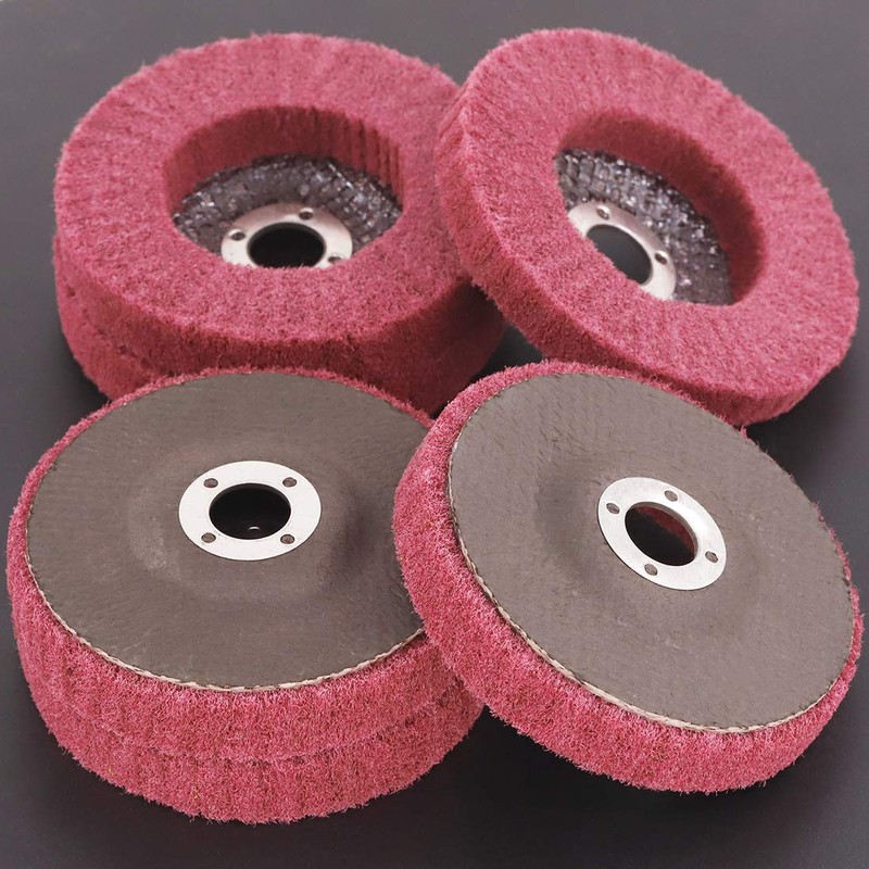 Rustark 6 Pcs 4" 320 Grit Nylon Fiber Polishing Wheel