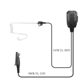 Retevis RT29 Walkie Talkie Earpiece,Compatible with RT29 RT48 RT47 RT47V RB23 RB46 RT87 NR30 RT29D Ailunce HD1 HD2 HA1G Motorola EX500 GP328Plus Two Way Radio,Covert Tube Earpiece with Mic(1 Pack)