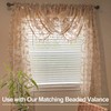 Elegant Beige Sheer Curtains, Light Filtering Voile Drapes, Rod Pocket