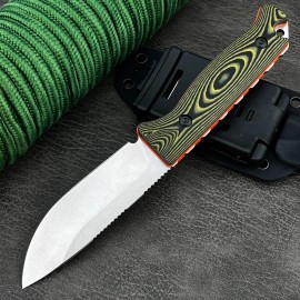Straight BM 15002/15017 Wilderness Hunting Knife 9Cr13Mov Blade Wooden/G10 Handle Outdoor Knives Pocket EDC Tools-Customizablecolor: 15002-Green, blade length: 3.23in, blade width: 0.984in, type: Fixed Blade Knife