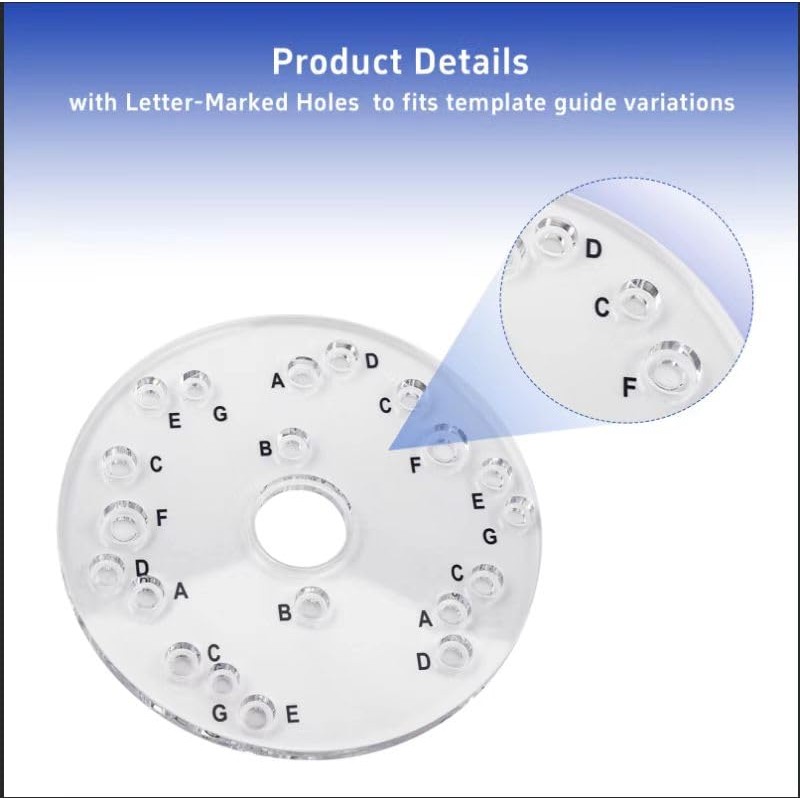 71369 Router Base Plate 6-1/2" Diameter Clear Acrylic Sub Base