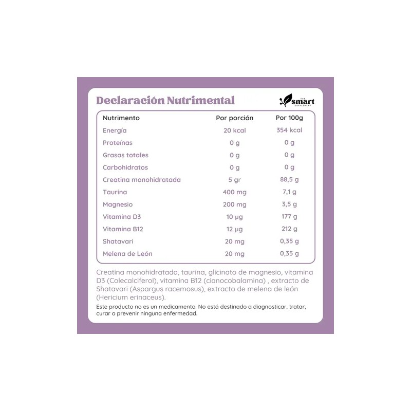 Creatina Monohidratada 5g Polvo Sin Sabor Mujer Vitamina 2pz