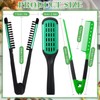 Chengu 2 Pcs Boar Bristles Double-Sided Brush and Flat Iron