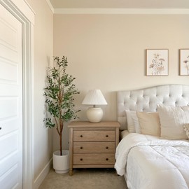 CQURE Faux Olive Tree 7ft, Fake Tall Olive Tree Artificial Plants with Branches Fruit for Home Bedroom Kitchen Room Decor Indoor