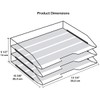 Acrimet Stackable Letter Tray 3 Tier Side Load, Plastic, Desktop