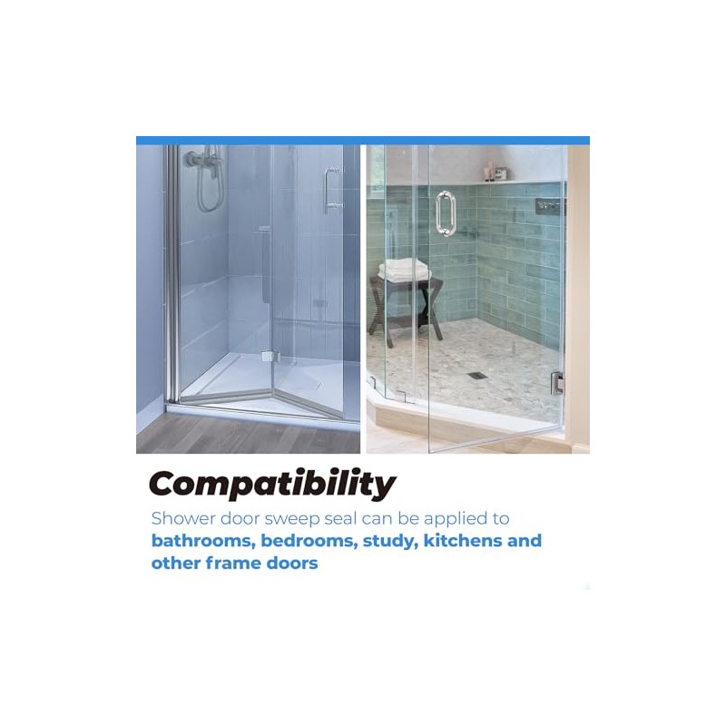 PalpitateC Shower Door Bottom Seal - 36" Long Angled Vinyl