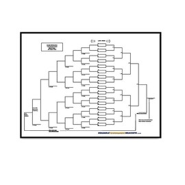 32 Player Erasable Blind Draw Double Elimination Tournament Bracket Chart + Dry Erasable Pen 22x34