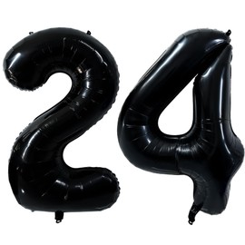 40 Zoll Schwarz Luftballon Zahlen 24 Schwarz Ballon 24. Geburtstag Deko Zahlenballons 24 Riesen Helium Luftballon 42 Party Dekoration Hochzeit Geburtstag Nummer 24/42