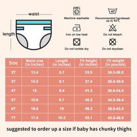 MooMoo Baby Potty Training Underwear for Boys 7 Packs Absorbent Toddler Training Pants for Girls 3T