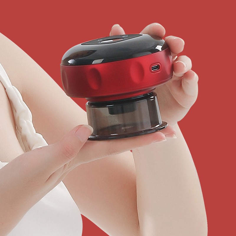 Electric Vacuum Cupping Massager Hot Compress 6 Gears Suction Flameless