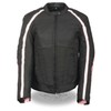 Women's Motorcycle Black Textile Vented Jacket W/Stud Reflective Wings &