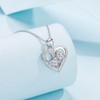 HAISWET Heart Necklace 925 Sterling Silver Necklace for Wife Clear