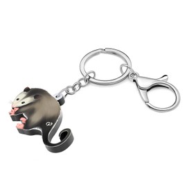 RAIDIN Acrylic Cute Animal Opossum Keyring Rat Key Ring Jewellery for Women Girls Gifts for Car Handbag Key Accessories, Flint