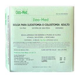 Bolsa para Colostomia o Ileostomia Adulto ILEO-MED (Adulto, 10, unidad)