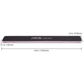 10PCS Jumbo Size PANA Professional Double Sided Nail Files - Black, 100/100 Grit - Emery Board Nail Buffering File Manicure Pedicure Nail Polisher Washable