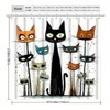 CALMDR Funny Cat Shower Curtain Sets, Cute Shower Curtain for