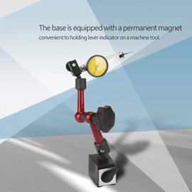 Magnetic base of the bracket that is attached at any angle. Flexible and durable magnetic caliber mount for measuring surface variants