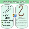 High-PQ 50Pack S Shaped Hooks,3Inch Stainless Steel Small Hooks for